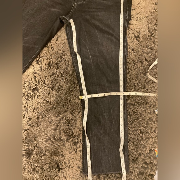 Reformation Women’s High Rise Button Fly Skinny Jeans Raw Hem Black Size 27 - Picture 14 of 16